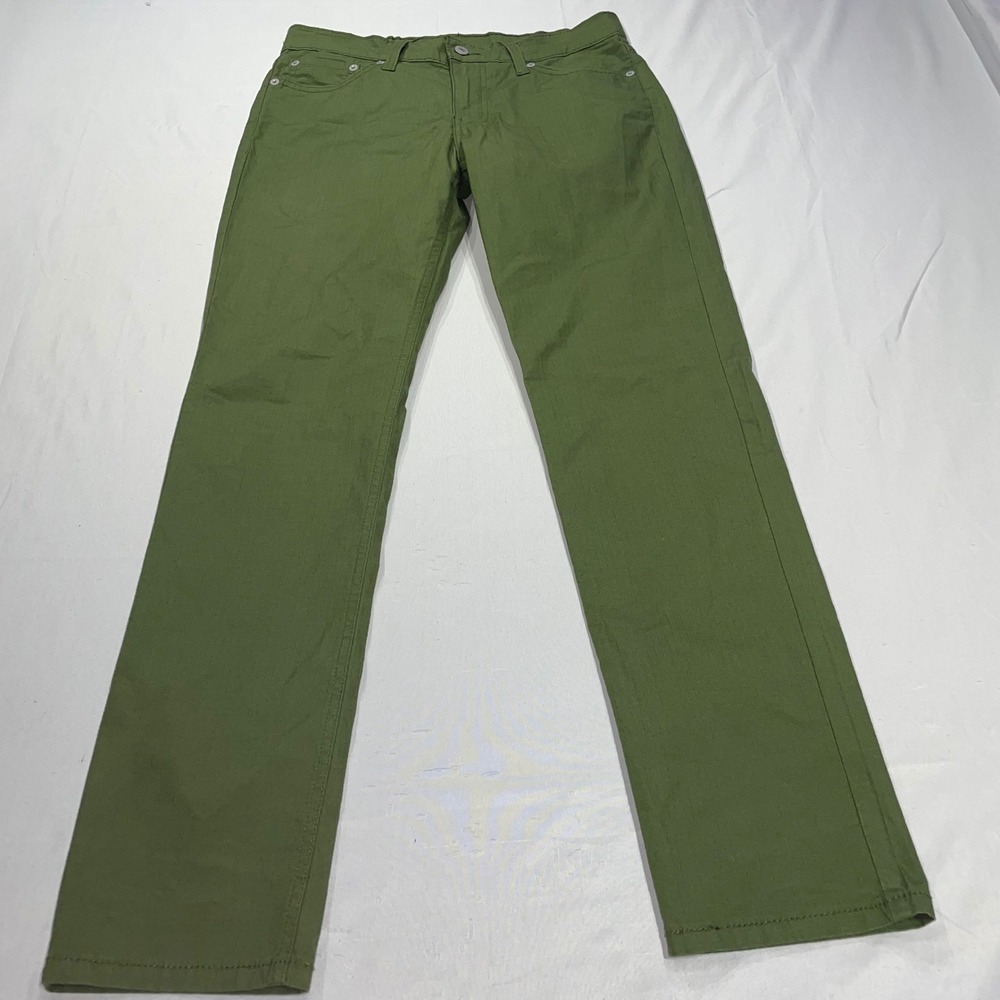 Levis 511 Slim Fit Olive Green Pants Mens 30x30 Cotton Blend
